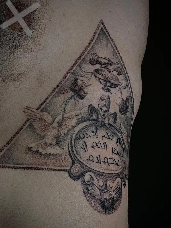 black and grey black and grey tattoo on side #62690 | Tattoo Artist Gevorg Grigoryan