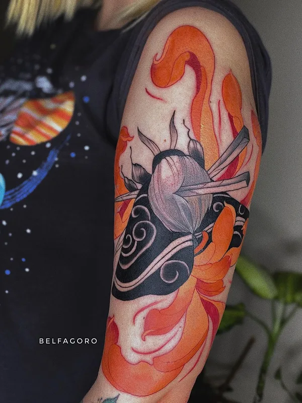 female color japanese татуировка на upper arm #62705 | Тату мастер belfagoro