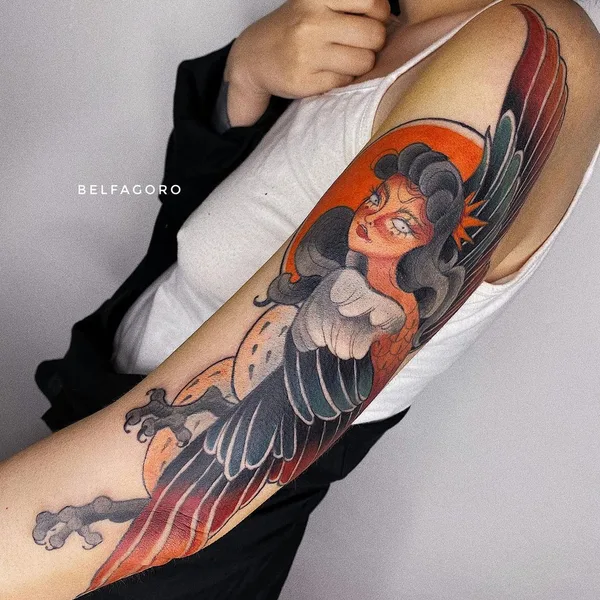 Нью Скул tattoo by belfagoro in Алматы