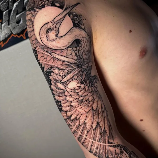 Graphic tattoo by Даурен Усенов in Астана