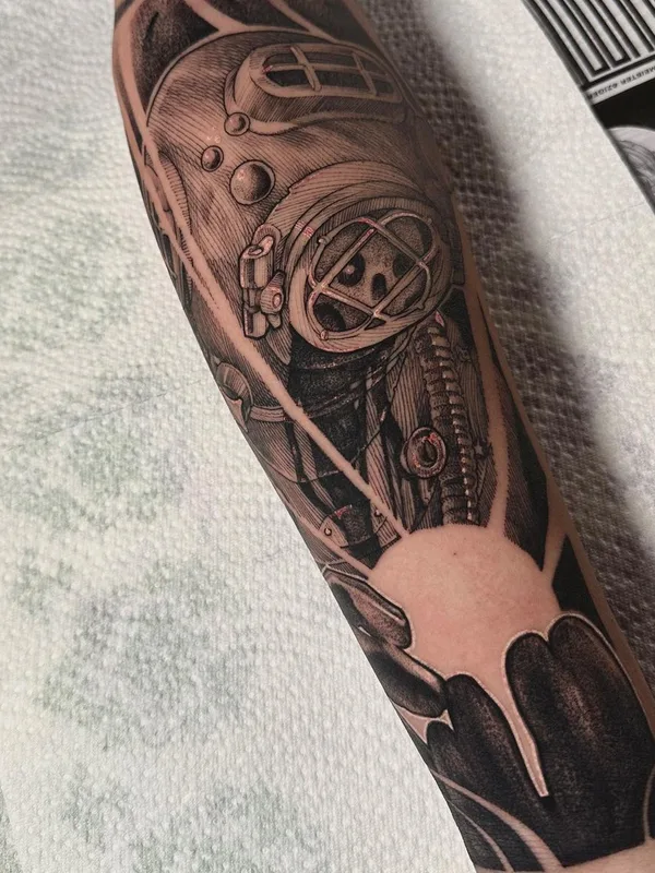 black and grey black and grey татуировка на forearm #62722 | Тату мастер Даурен Усенов