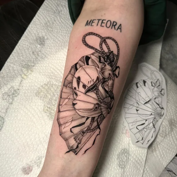 Graphic tattoo by Даурен Усенов in Астана