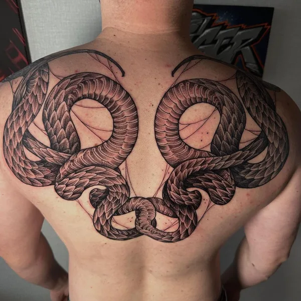 Graphic tattoo by Даурен Усенов in Астана