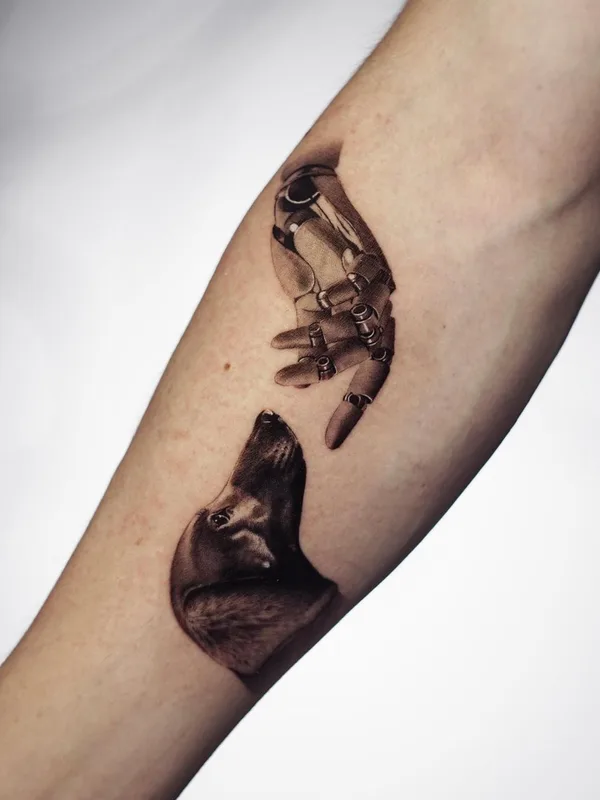 black and grey realism tattoo auf forearm #62728 | Tätowierer Максим Син