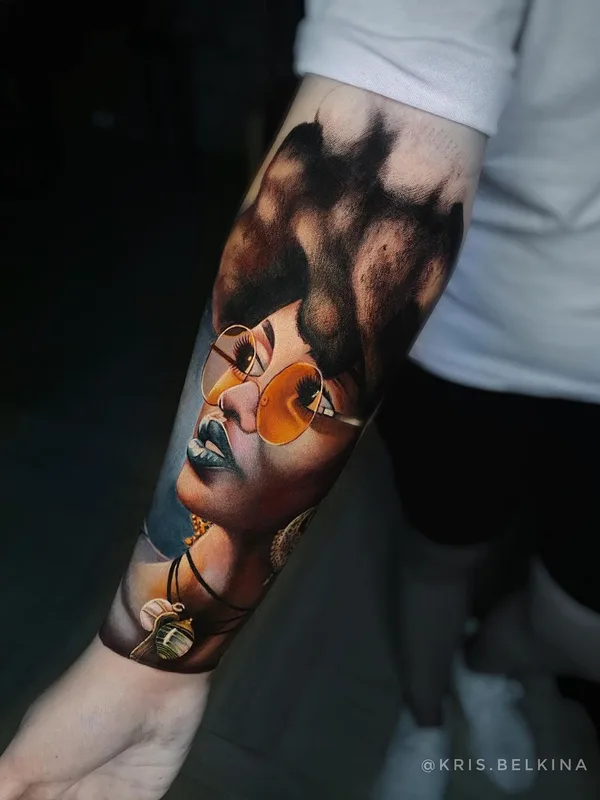 female color realism tatuaje en forearm #62740 | Tatuador Kris Belkina