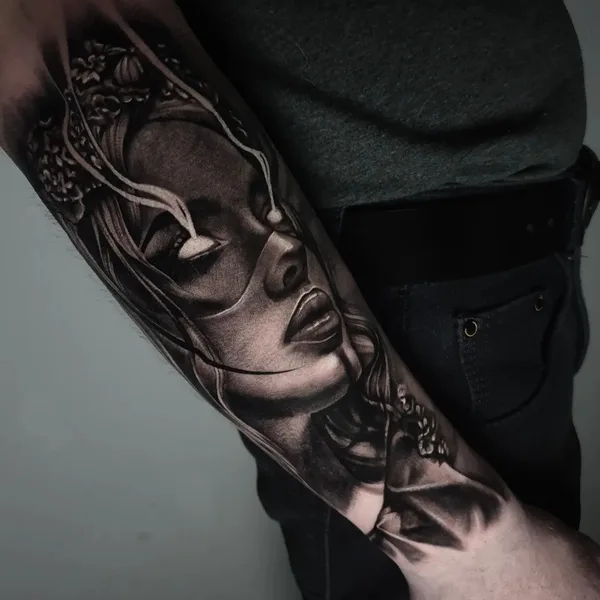 Graphic tattoo by Александр Подопригора in Уральск