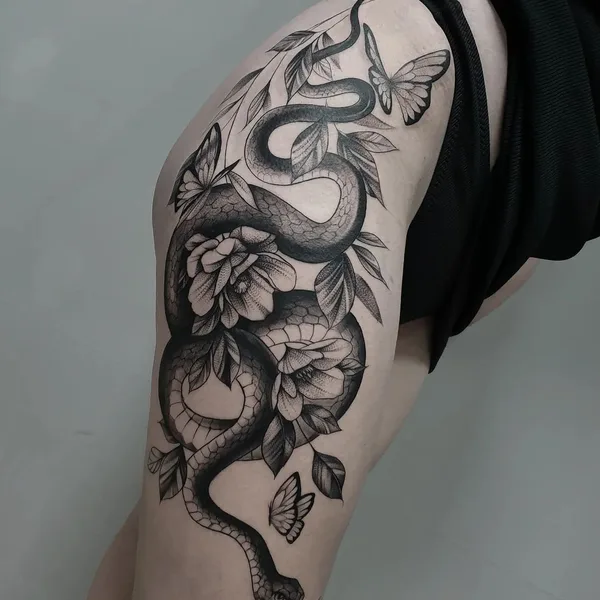 Graphic tattoo by Александр Подопригора in Уральск