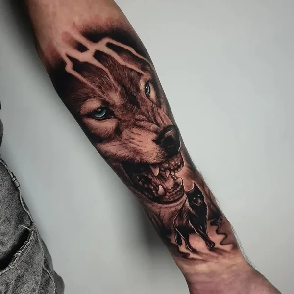 Graphic tattoo by Александр Подопригора in Уральск