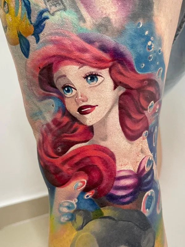 color realism татуировка на thigh #62764 | Тату мастер Alexander Yanitskiy
