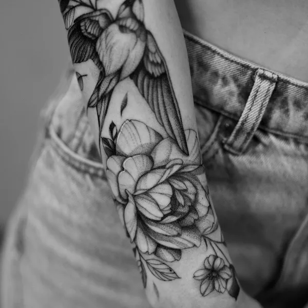 Graphic tattoo by sveta_blackbird in Tel Aviv - Jaffa