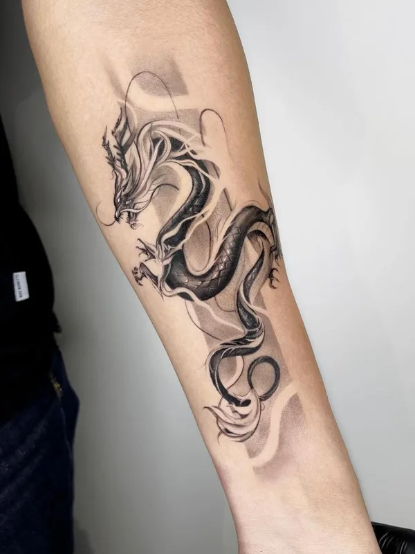 black and grey black and grey tattoo on forearm #62805 | Tattoo Artist SharonWolf