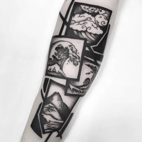 Авторская tattoo by Лев Андрихов in Москва