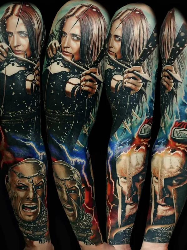 color realism татуировка на full sleeve #28056 | Тату мастер Олег Шепеленко
