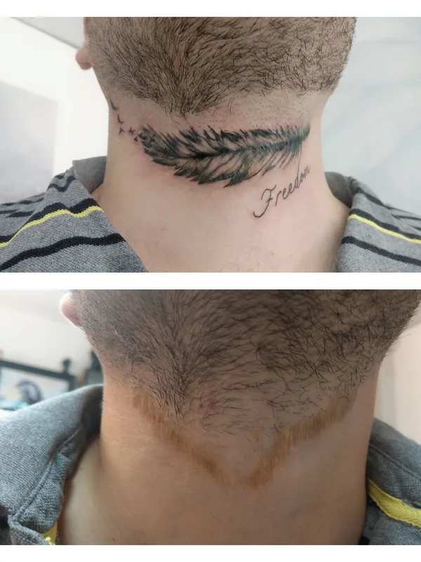 male color illustrative татуировка на neck #35111 | Тату мастер Жесик Батанист