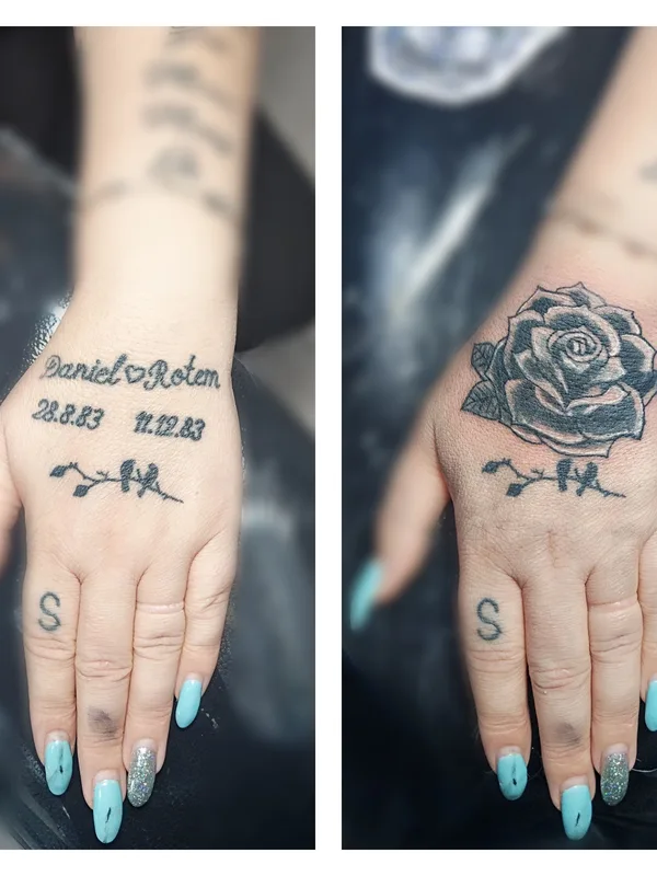 black and grey blackwork татуировка на hand #35108 | Тату мастер Жесик Батанист
