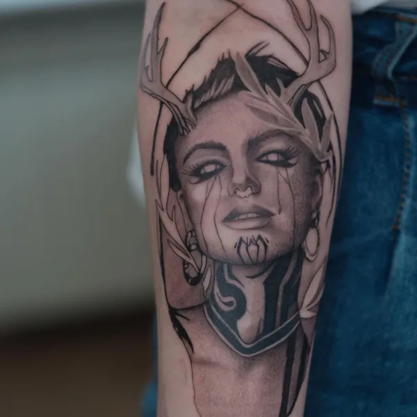 Graphic tattoo by Евгений  in Красноярск