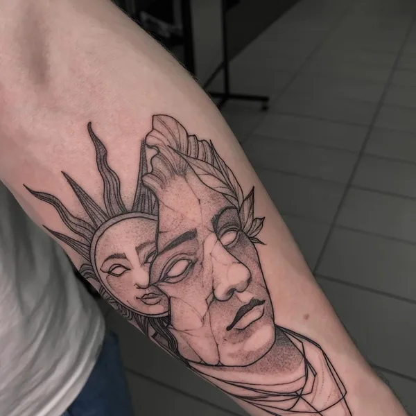 Graphic tattoo by Евгений  in Красноярск