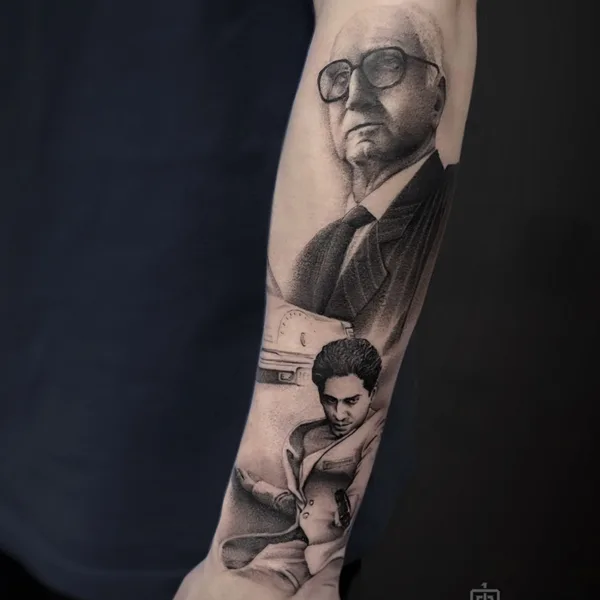 Black & Grey tattoo by Ed One in Moscow
