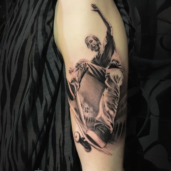 Black & Grey tattoo by Ed One in Moscow