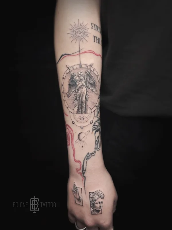 black and grey black and grey tattoo on forearm #51087 | Tattoo Artist Ed One