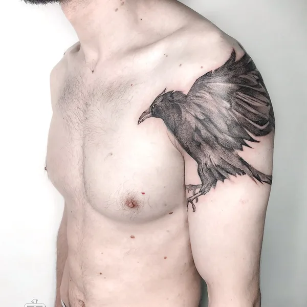 Black & Grey tattoo by Ed One in Moscow