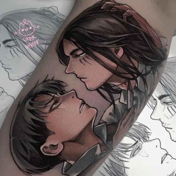 Аниме tattoo by Vadik Nevadik in Москва