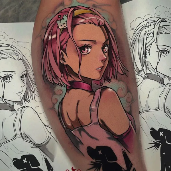 Аниме tattoo by Vadik Nevadik in Москва