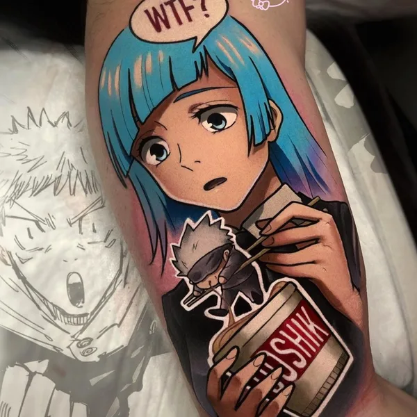 Аниме tattoo by Vadik Nevadik in Москва
