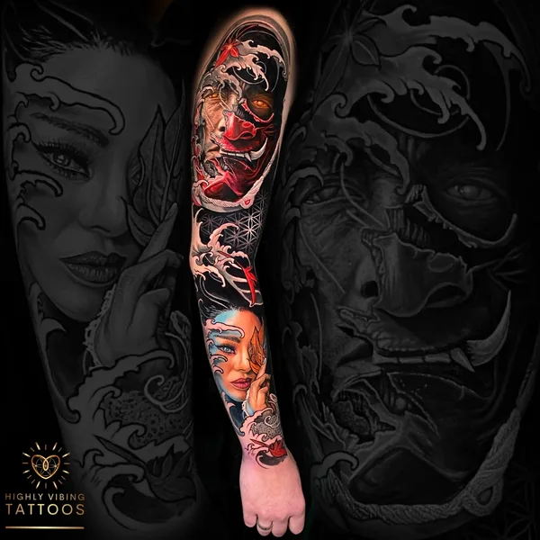 Color tattoo by Daniel Armitage in Calgary