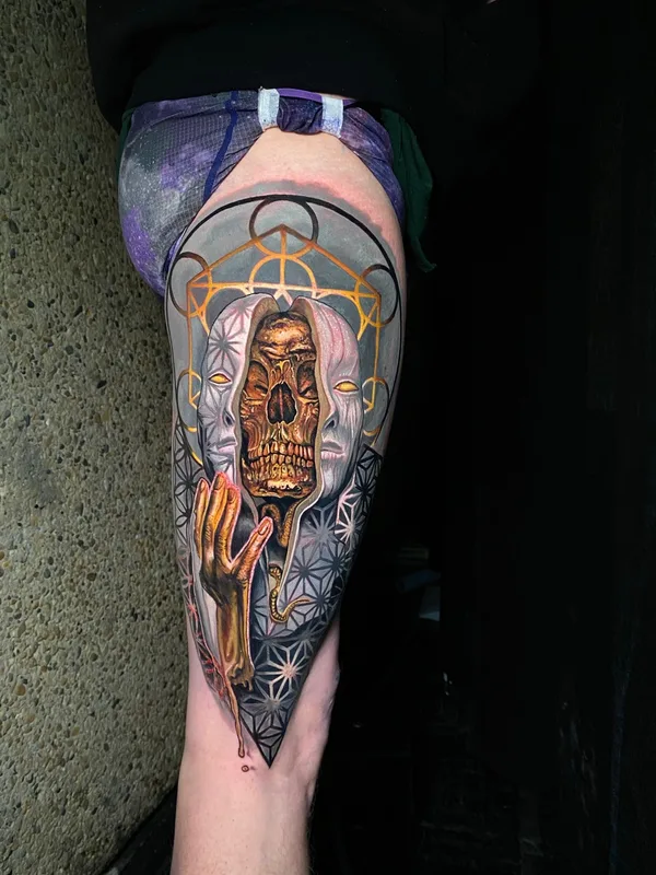 Color tattoo by Daniel Armitage in Calgary