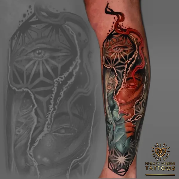 Color tattoo by Daniel Armitage in Calgary