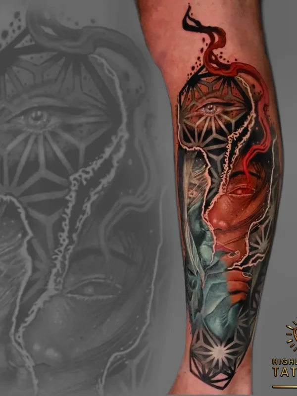 Color tattoo by Daniel Armitage in Calgary