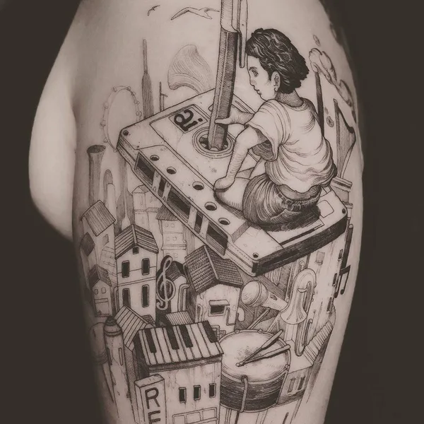 Авторская tattoo by Kubrick Ho in Taipei