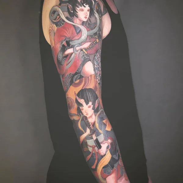 Авторская tattoo by Kubrick Ho in Taipei