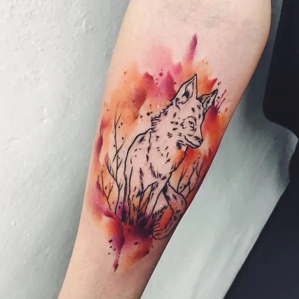 Watercolor tattoo by Filip Fabian in Praha