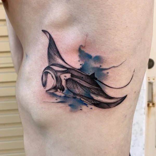 Watercolor tattoo by Filip Fabian in Praha