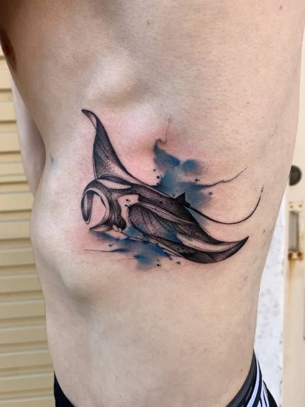 Watercolor tattoo by Filip Fabian in Praha