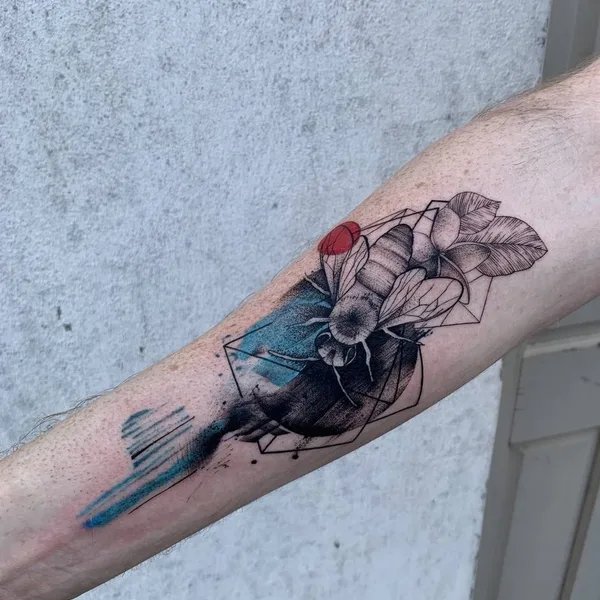 Watercolor tattoo by Filip Fabian in Praha