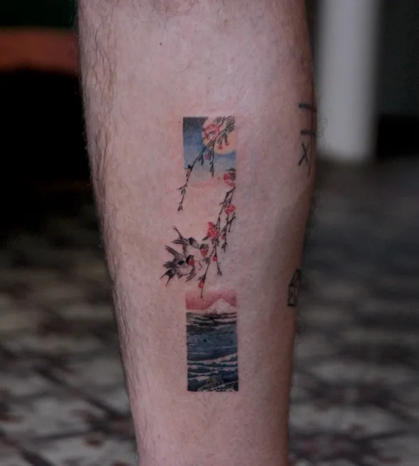 color japanese tatuaje en calf #58882 | Tatuador Sodam