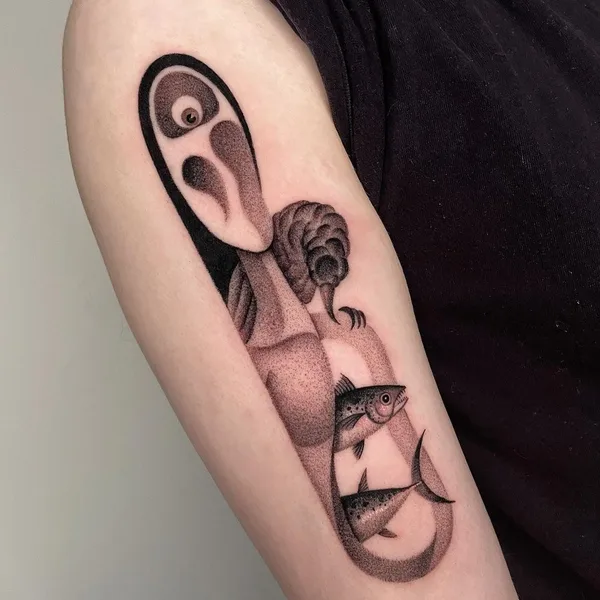 Graphic tattoo by Sinsa in Seoul