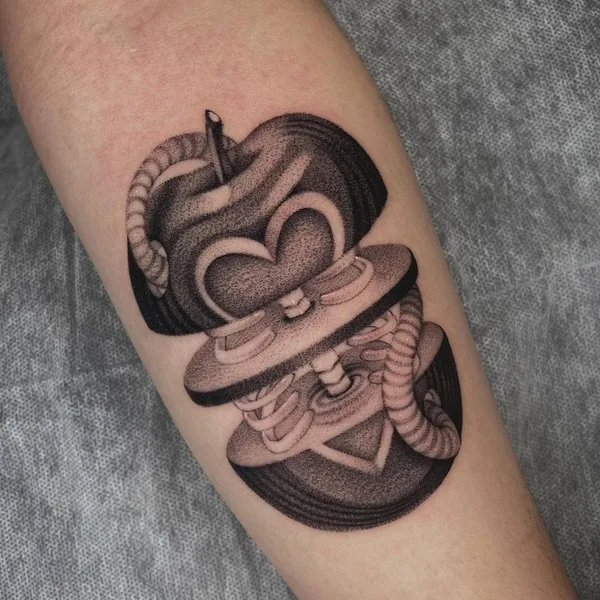 Graphic tattoo by Sinsa in Seoul