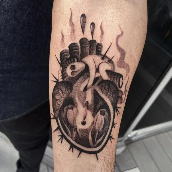 Graphic tattoo by Sinsa in Seoul