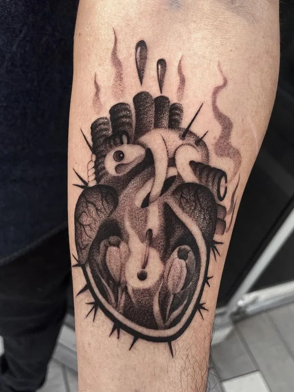 black and grey blackwork tatuaje en forearm #58897 | Tatuador Sinsa