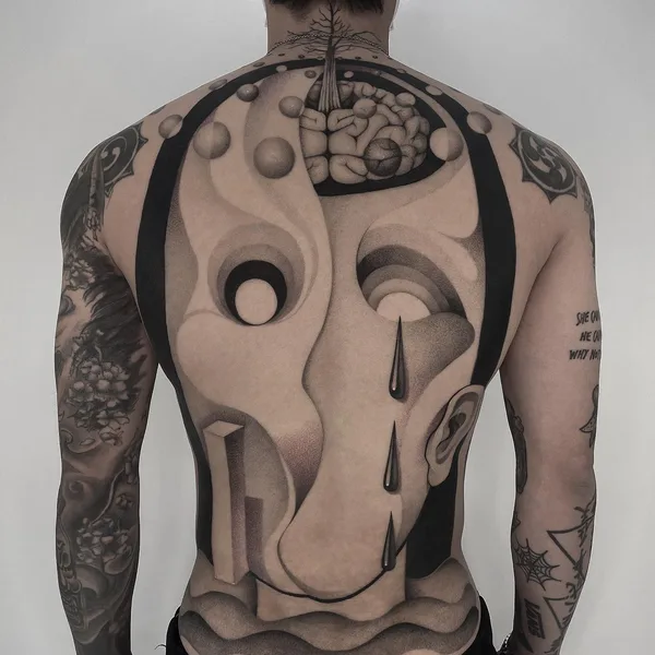 Graphic tattoo by Sinsa in Seoul