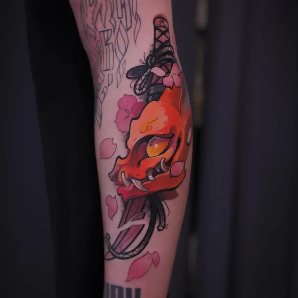 Neo Traditional tattoo by Mexica in Saint Petersburg