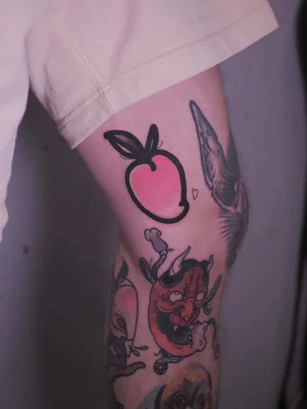 color new school tattoo on thigh #45404 | Tattoo Artist Mexica
