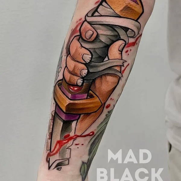 New School tattoo by Всеволод Злая Собака in Владимир