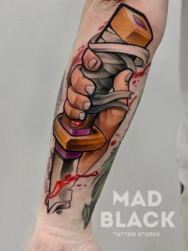 color illustrative tatuaje en forearm #45438 | Tatuador Всеволод Злая Собака
