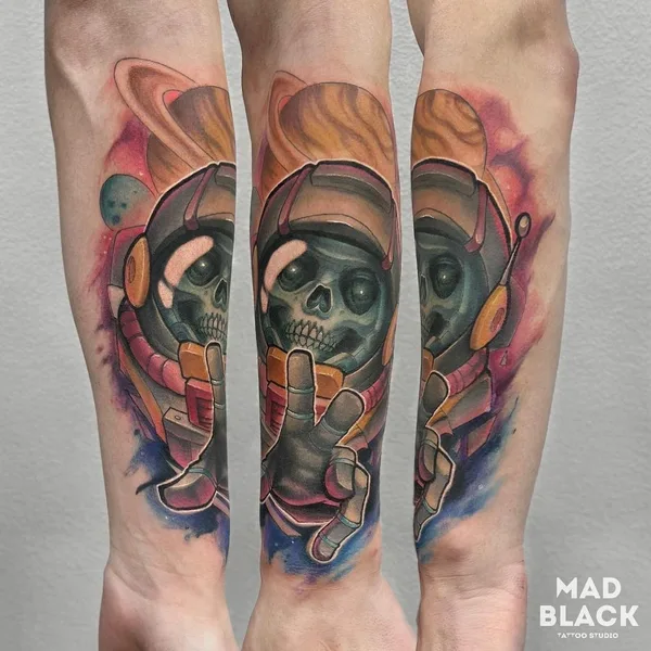New School tattoo by Всеволод Злая Собака in Владимир