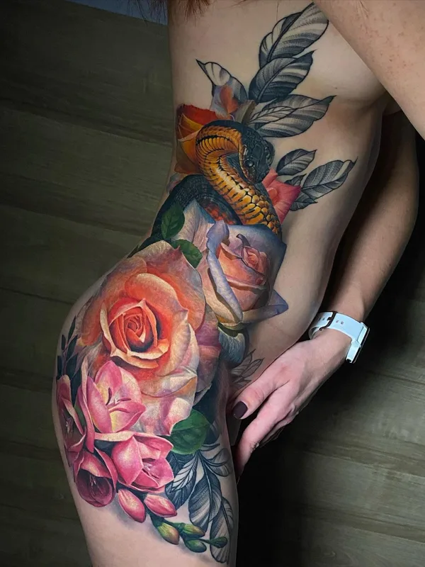 female color realism татуировка на side #45466 | Тату мастер Настя Набока